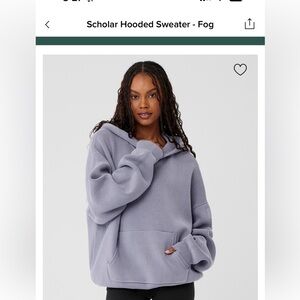 Alo Scholar Hooded Sweater - Fog